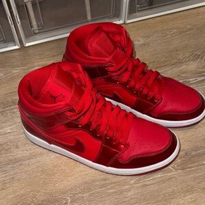 Jordan Red High-Top Sneakers